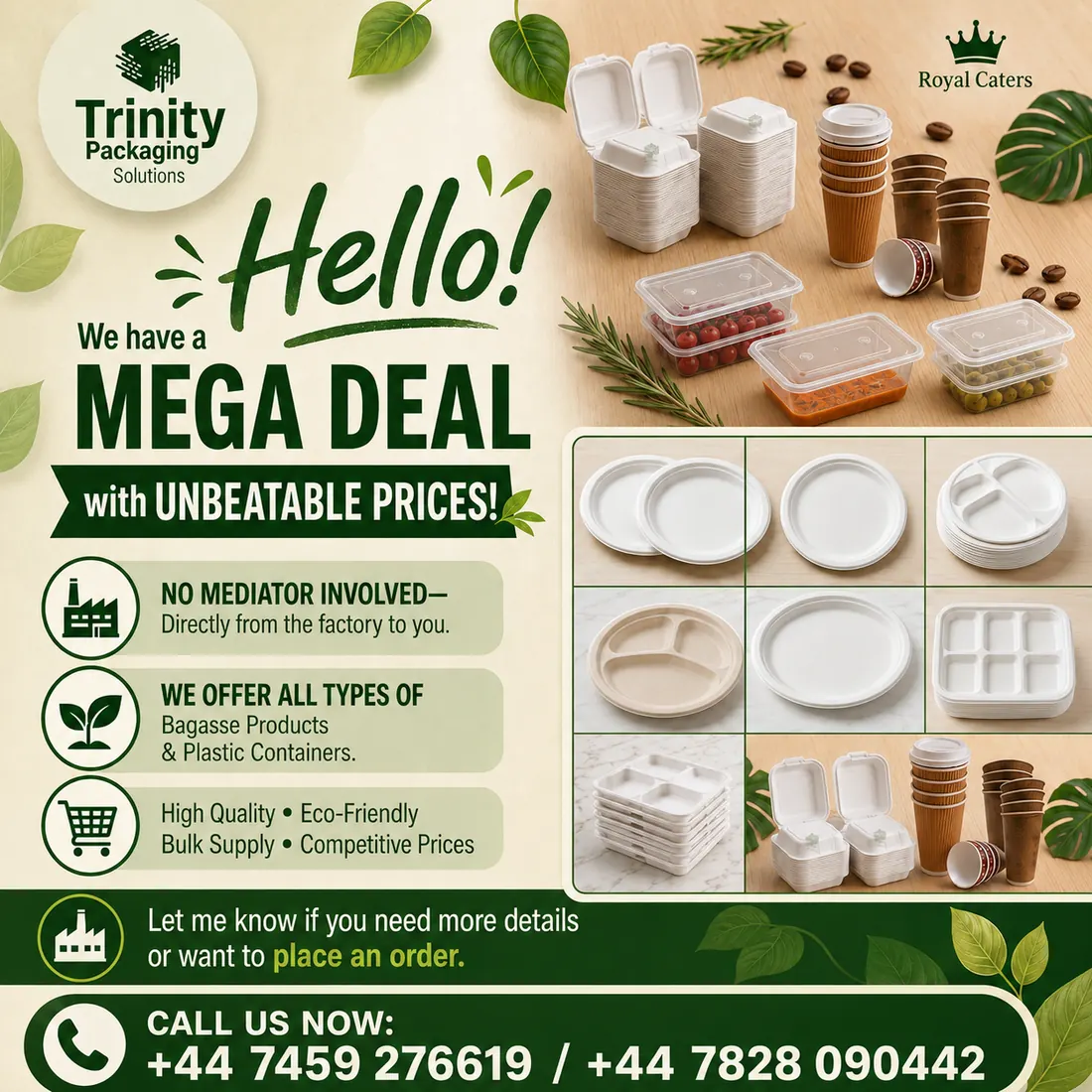 Mega deal on Trinity Packaging bulk supply